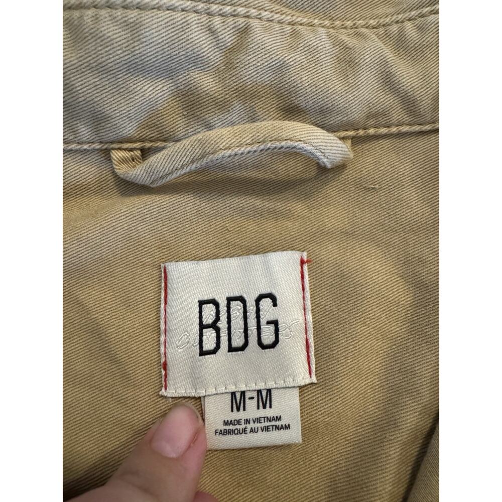 BDG Utility Button-Up Collared Jacket Beige Mens Size Large - Picture 6 of 8